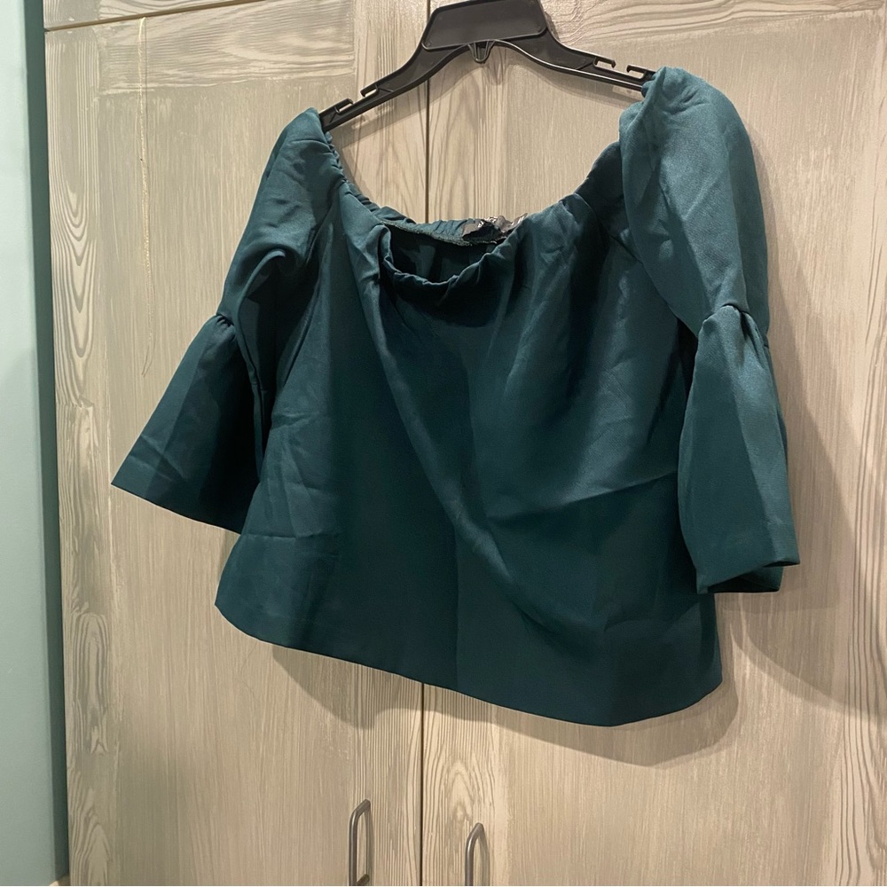 Crop Top Paper Heart Green